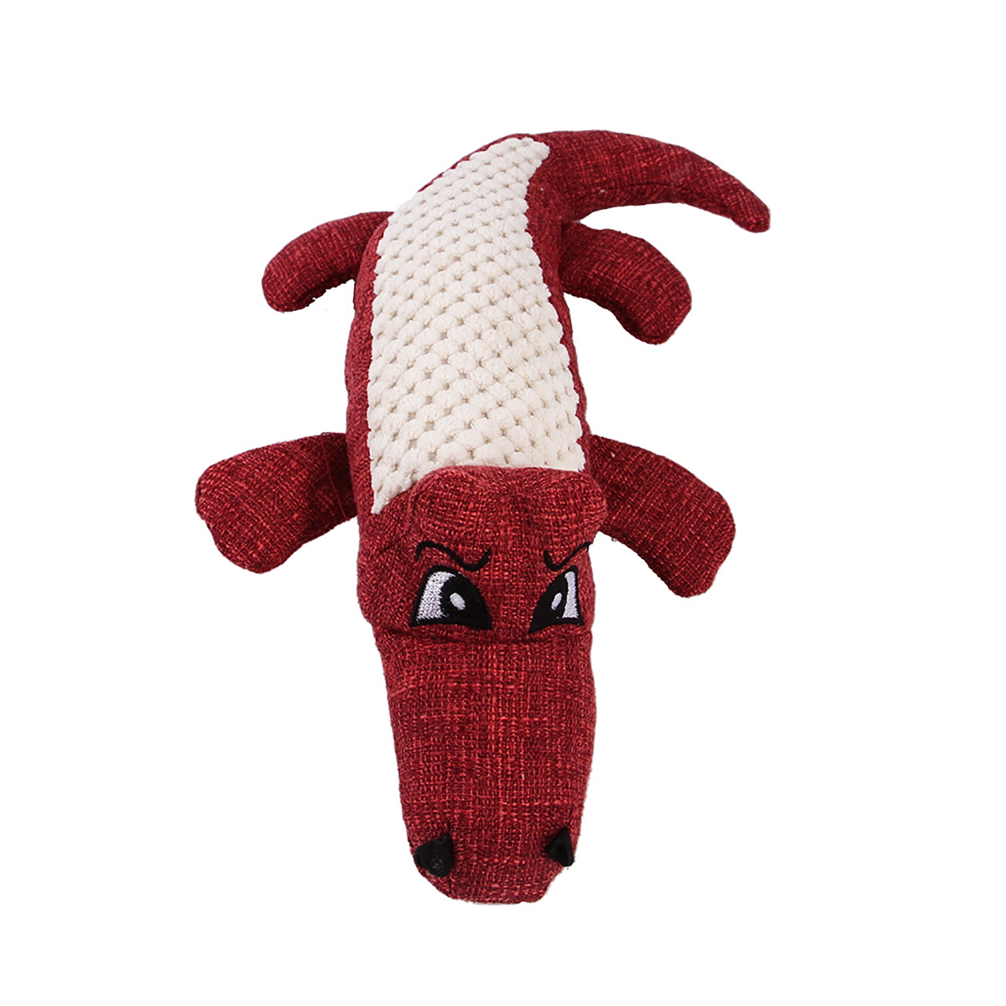 Kepooman Dog No Stuffing Plush Squeaky Toys for Small Medium Large Dog, Durable Dog Cute Animals Chew Toys for Teething Pet, Single, Red Kepooman Dog No Stuffing Plush Squeaky Toys for Small Medium Large Dog, Durable Dog Cute Animals Chew Toys for Teething Pet, Single, Red