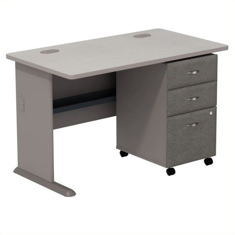 Bush Business Series A 48 Computer Desk With 3 Drawer File Cabinet
