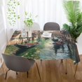 thumbnail image 6 of BZSMCE Square Tablecloth Venetian Canalwith Green Water Pattern Tableclothes, 6 of 9
