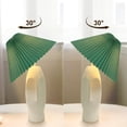 thumbnail image 6 of JuGuo Vintage Pleated Ceramic Table Lamp for Bedroom - 3 Way Dimmable with USB Port & 4W LED Bulb - Touch Control Boho Table Lamp with Green Pleated Lampshade, Perfect for Living Room & Home Decor, 6 of 6