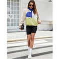 thumbnail image 4 of PUWEI Women's Sherpa Fleece Button Pullover Lightweight Fuzzy Cropped Sweatshirt Coat with Pockets, 4 of 7