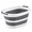 Gray-28L, variant on 16L Gray+green Collapsible Silicone Cleaning Bucket With Handles