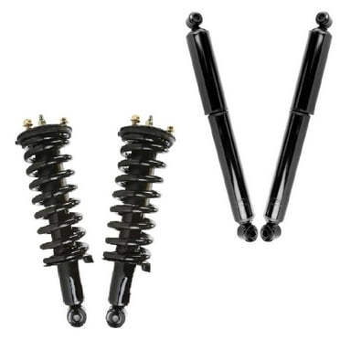 AutoShack Front Complete Strut & Coil Spring Assembly with Rear Shock Absorbers Set for 2005-2015 Nissan Xterra 4.0L V6 4WD | Full-vehicle Suspension System Replacement Kit KS47278CST100244