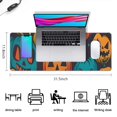 thumbnail image 5 of Long Mouse Pads for Desk,Halloween Colorful Jack Lanterns Desk Mats on Top Of Desks, Desk Mouse Pad Extra Large with 3mm Non-Slip Base and Stitched Edge for Gaming,Office,Work,Home 31.5"x11.8", 5 of 6