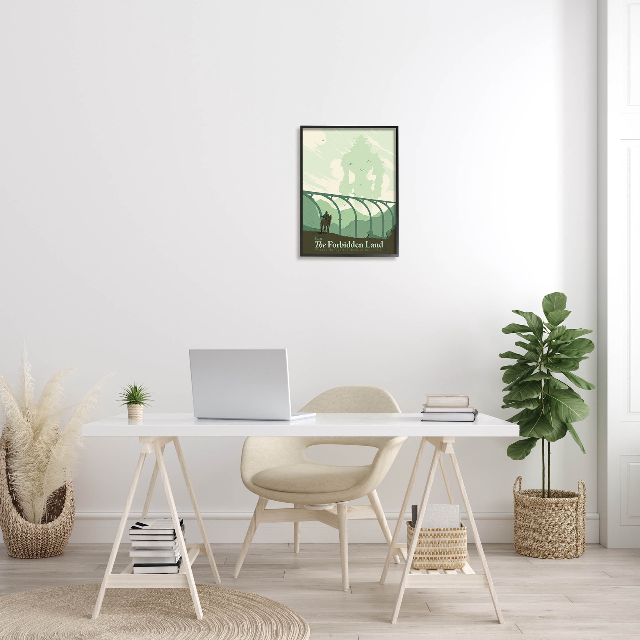 Stupell Industries Forbidden Land Intense Landscape Fantasy Graphic Art Black Framed Art Print Wall Art, Design by Matheus Lopes Castro