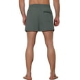 thumbnail image 3 of Unique Bargains Men's Vacation Solid Color Drawstring Elastic Waist Swim Short Grey 28, 3 of 5