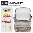 thumbnail image 3 of GYEUKHAM Double Decker Cooler Insulated Lunch Bag Large Tote for Boys, Girls, Men, Women, With Adjustable Strap,Digital Camo, 3 of 7