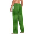 thumbnail image 6 of HPINK-T Green Plaid Checkered Men's Sleep Pajama Pants St Patrick S Day Clover Sleep Bottoms Pj Lounge Pant Sleepwear, 6 of 13