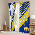 thumbnail image 3 of YST American Football Curtains & Drapes Rugby Player 30%-50% Blackout Curtains, Football Team Player Curtains Blue Yellow Sports Decor Window Curtains 52''Wx84''L(Los Angeles), 3 of 6