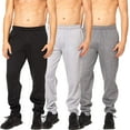 thumbnail image 3 of Essential Elements 3 Pack: Men's Active Performance Lounge Casual Tech Fleece Sweatpants XX-Large, Set A, 3 of 7