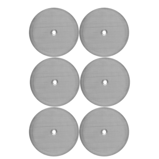 6pcs 100mm Stainless Steel Coffee Filter Method Pressure Pot Coffee Filter Coffee Pot Accessories Coffee Funnel (Silver)