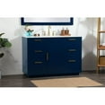 thumbnail image 2 of Elegant Decor Blake 48" Aluminum Alloy MDF Single Bathroom Vanity in Blue, 2 of 8