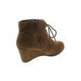 thumbnail image 3 of American Rag Womens Baylie Faux Suede Ankle Wedge Boots Brown 5 Medium (B,M), 3 of 3
