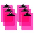 thumbnail image 1 of Davis Group Plastic Clipboard, Spring Clip, Transparent Pink, 6 pack, 1 of 3