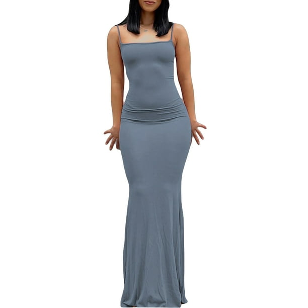 SAYOO Vestido de cola de pez sin mangas para mujeres SAYOO moda