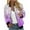 Purple, variant on TFEOQRY Women's Cardigan Jacket Fashionable Printed Zipper Top Jacket with Pockets Long Sleeve Hoodless Outwear Blue
