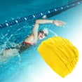 thumbnail image 2 of Unique Bargains 1 Pc Breathable Pleated Style Swimming Cap Yellow, 2 of 6