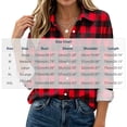 thumbnail image 4 of Josdec Women's Plaid Button Down Shirt, Lapel Long Sleeve with Double Chest Pockets for Office Daily S‑2XL, 4 of 7