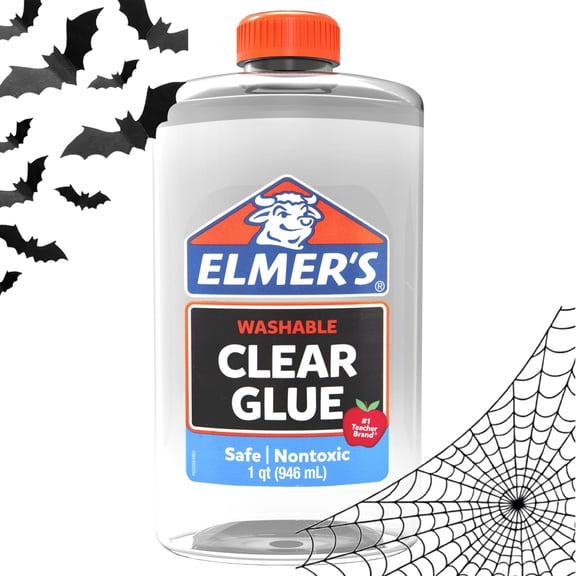 Elmer's Liquid School Glue, Clear, Washable, 32 oz., 5 min Dry Time