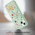 thumbnail image 3 of For iPhone 14/13 Butterfly Ornaments Diamond Bling Glitter Hybrid Case - Teal, 3 of 3
