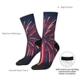 thumbnail image 4 of Sigee Fireworks3 for Contrast Design Soft Moisture-Wicking Socks Crew Casual Athletic Stretchy Loose Middle Tube Socks, 4 of 6