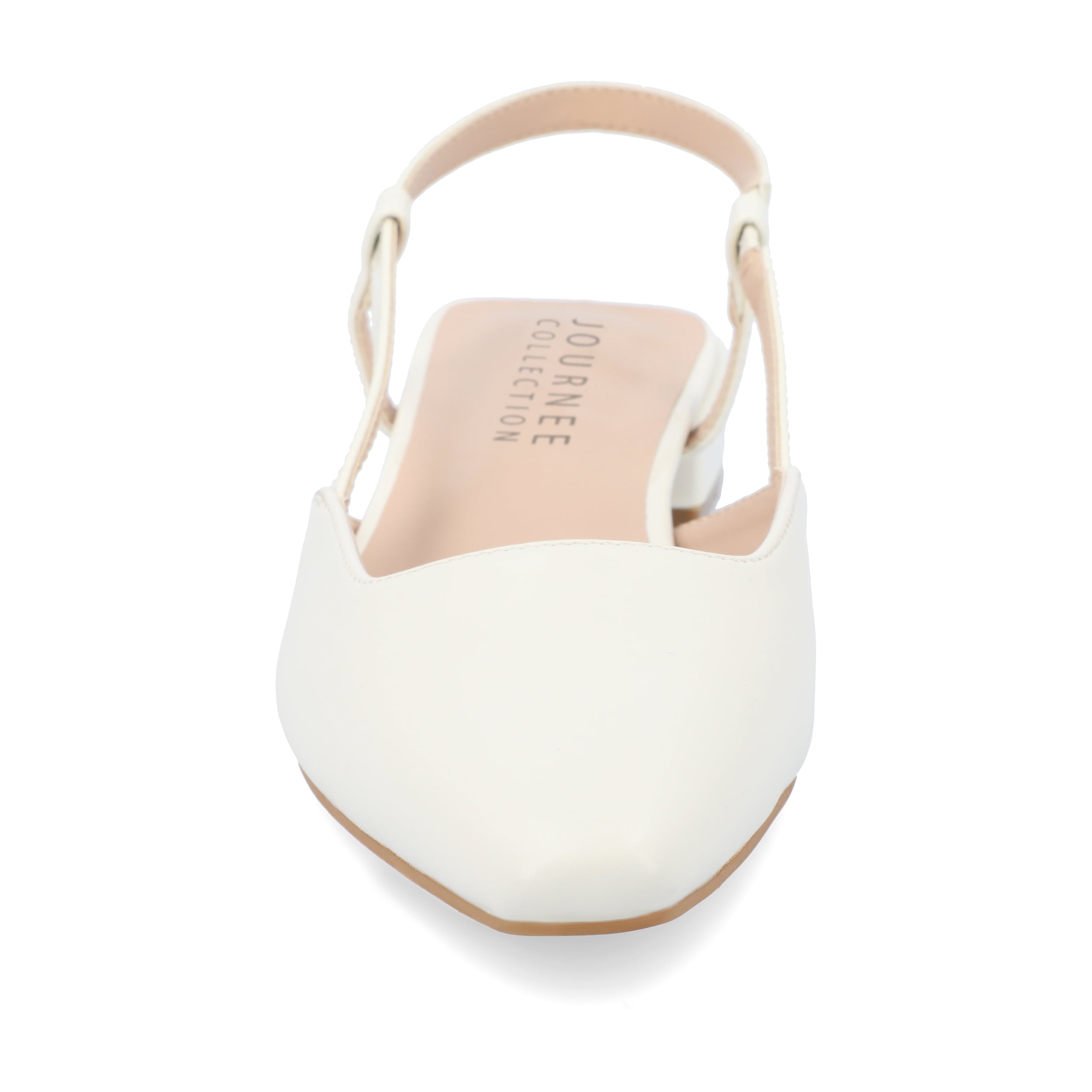 Journee Womens Paislee Sling Back Block Heel Square Toe Flats