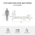 thumbnail image 5 of DHP Bombay Metal Platform Bed Frame with Headboard, King, White, 5 of 15