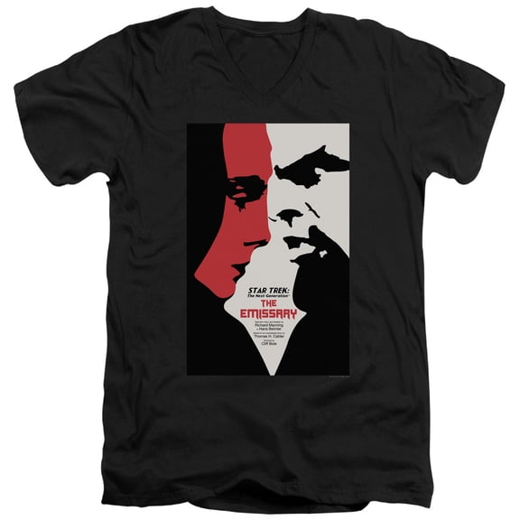 Star Trek - Tng Season 2 Episode 20 - Slim Fit V Neck Shirt - Small