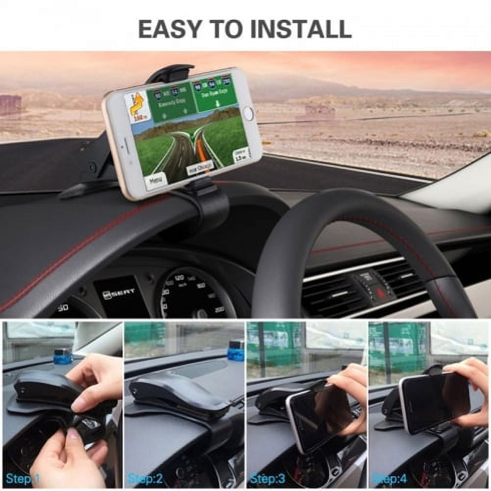 2-Port USB 30W Fast Charger w Non-Slip Dash Car Mount for LG G7 ThinQ, Stylo 4 Plus - Motorola One, Moto Z4 Z3 Play Z2 Play Z Play Droid Force Droid X4 G7 Power Play G6 - Nokia 8, 7.1