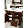 thumbnail image 4 of James Martin Vanities 36" Single Vanity, Warm Cherry w/ 3 CM White Zeus Quartz Top, 4 of 7