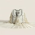 thumbnail image 6 of SPEKSEE Steampunk Vintage Fringe Crossbody Bag for Women, Women's Skull Rivet Shoulder Bag, Bohemia Tassel Mobile Phone Bag, Magnetic Closure, 6 of 12