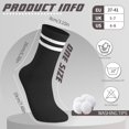 thumbnail image 3 of 8 Pairs Womens Crew Socks Striped Women Sports Crew Socks, Size 6-8, 3 of 7
