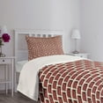 thumbnail image 3 of Ambesonne London Quilted Bedspread Set 2 Pcs, Cartoon Double Decker, Twin Size, Red Grey Cream, 3 of 5