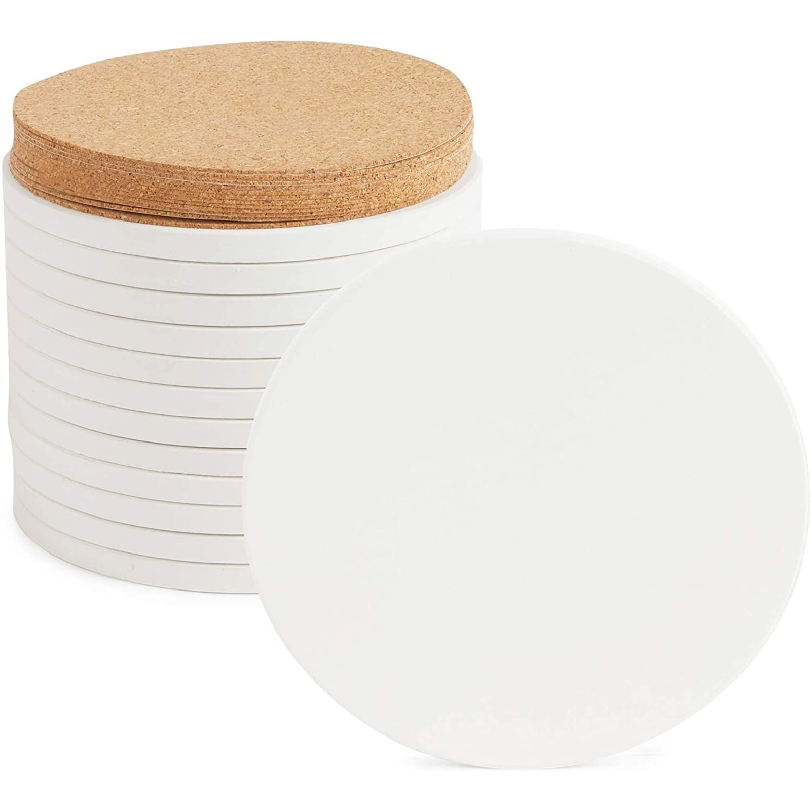 Pack of 4 Square 10cm Cork Coaster Blanks to Decorate for Crafts 