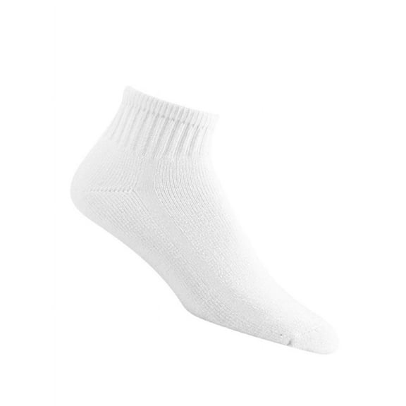 Wigwam Mills S1168-051-LG Athletic Socks, Quarter, White, Men's Large, 3-Pk.