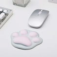 thumbnail image 3 of C Gray And Pink Cat Paw Wrist Rest Mouse Pad For Ergonomic Typing And Mouse Use, 3 of 6