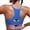 1# Blue, variant on SHARICCA Sport Bra for Women High Impact Workout Yoga Wireless Bra