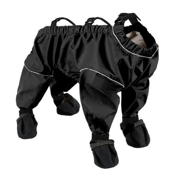 Anti Dust Pants for Dogs, Waterproof Dog Booties Rain Boots with Suspenders, Dogs Belly Protector Rain Snow Pants for Outdoor Walking Running Hiking