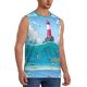 thumbnail image 2 of Fotbe Lighthouse Sea Port Men's Camiseta sin Mangas Estampada para Hombres, Playera Casual para Gimnasio, Entrenamiento, Playa-XX-Large, 2 of 7