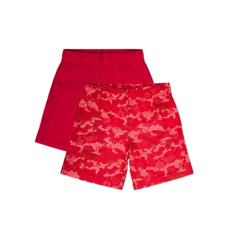 Athletic Works Boys Core Performance Shorts, 2-Pack, Sizes 4-18 & Husky
