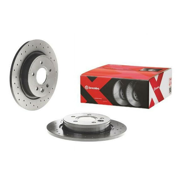 Brembo OE UV Coated Rear Brake Rotor for Volvo S40, V50, C30 - Part #08.9975.1X