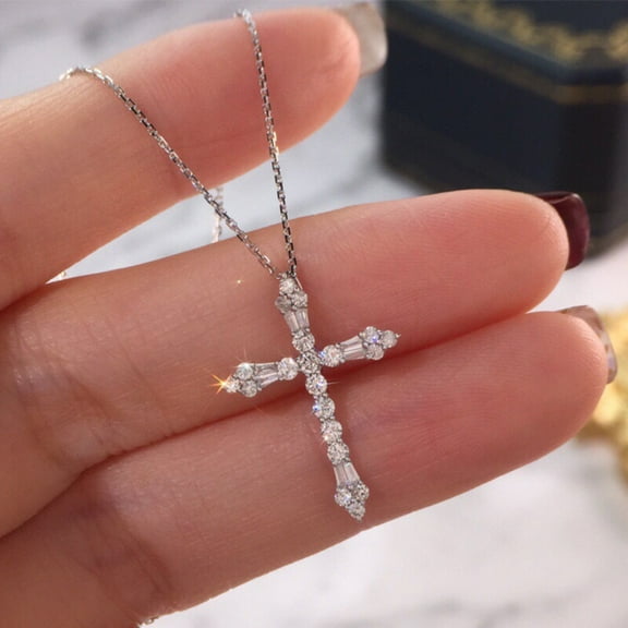 Cross Pendant Necklace for Women Jewelry Valentines Day