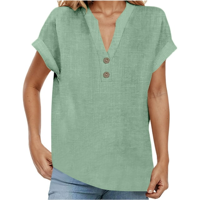 Débardeur d'Été Sans Manches à Encolure en V pour Femme - Coupe Ample Plissée, Ourlet Arrondi Fluide, Polyester/Spandex pour Tenue Active et Décontractée