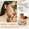thumbnail image 4 of Suplight 925 Sterling Silver Heart Initial Earrings CZ Letter Stud Earrings for Women Jewelry Gift, 4 of 9