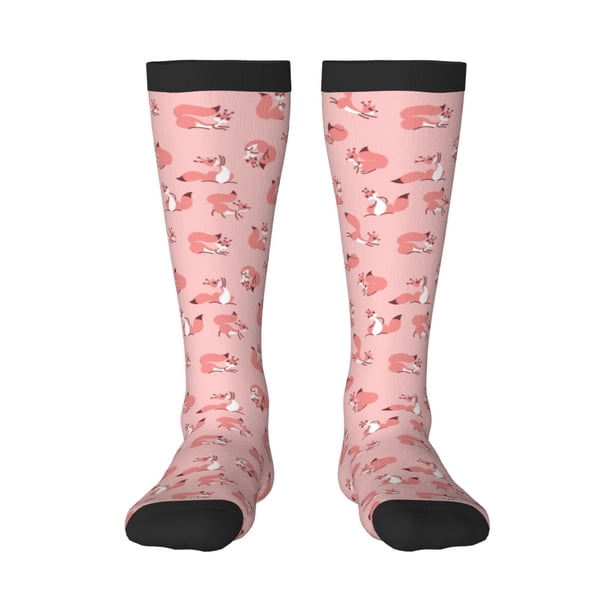 Balery Fox Calcetines novedosos Calcetines deportivos Calcetines hasta la rodilla Calcetines de algodón Calcetines originales y geniales