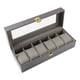 thumbnail image 1 of Caja de relojes para hombres, vitrina de almacenamiento, caja de almacenamiento de relojes, organizador de joyas para regalar 6 ranuras, 1 of 9