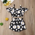 thumbnail image 6 of 2Pcs Summer Kids Toddler Baby Girls Off Shoulder Ruffles Shirt Crop Tops Floral Short Pants Outfits Clothes 1-6Years, 6 of 6