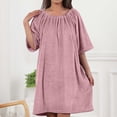 thumbnail image 5 of StSilkitty Robes for Women Lightweight Long Sleeve Loungewear Fall Winter Solid Color Comfy Bathrobe House Coats, 5 of 7