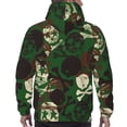 thumbnail image 7 of Lsque Camouflage Skull Pattern Casual Men's Hoodie,Hooded Sweatshirt with Kangaroo Pocket,Pullover Hoodie-Small, 7 of 7