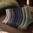 thumbnail image 3 of 10 Pairs Thermal Wool Blend Crew Socks, Men Women Polyester Thick Warm Marled Mid Calf Athletic Socks for Fall Winter Outdoor Daily Wear, 3 of 5